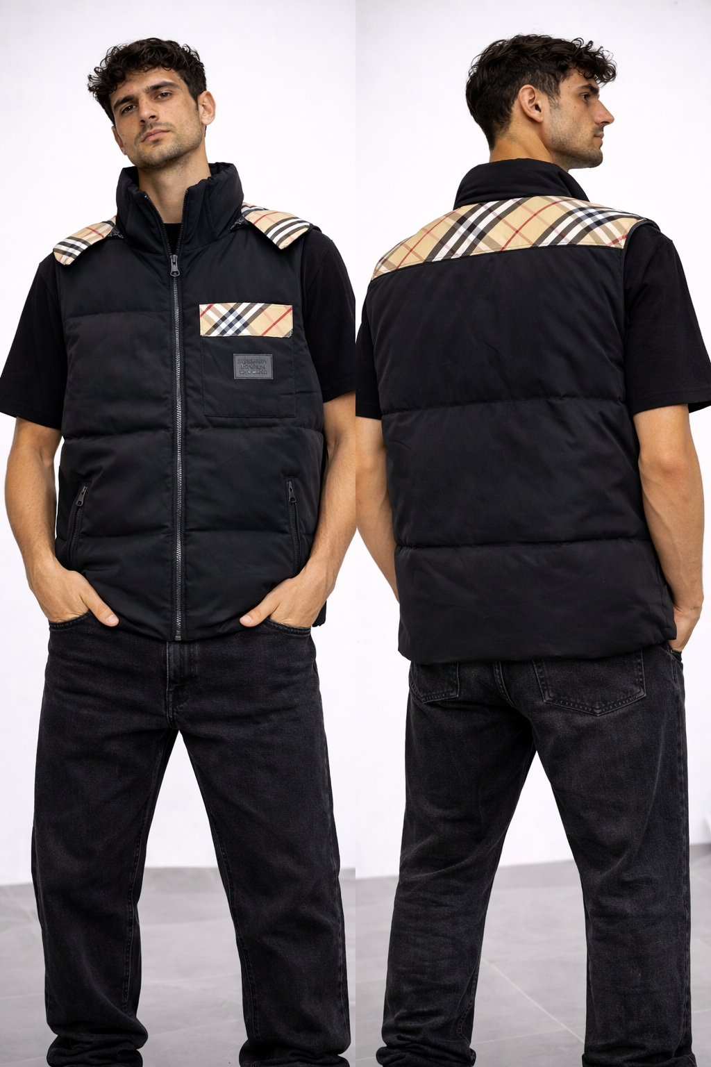 Gilet Piumino Burberry Dettagli  - Nero