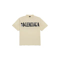 T-shirt Balenciaga Logo Distressed Beige
