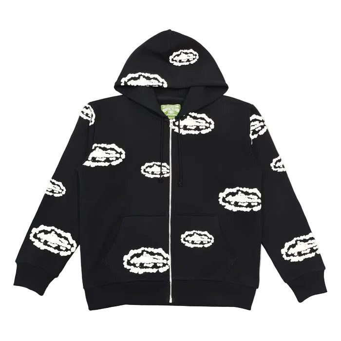 Denim Tears Cotton Wreath Zip Hoodie — Black