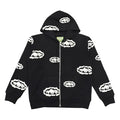 Denim Tears Cotton Wreath Zip Hoodie — Black
