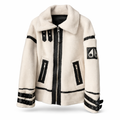 Giacca Aviatore Moose Knuckles Montone - Bianco/Nero