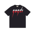 T-Shirt Gucci Blade Logo Bianco e Rosso - Nero
