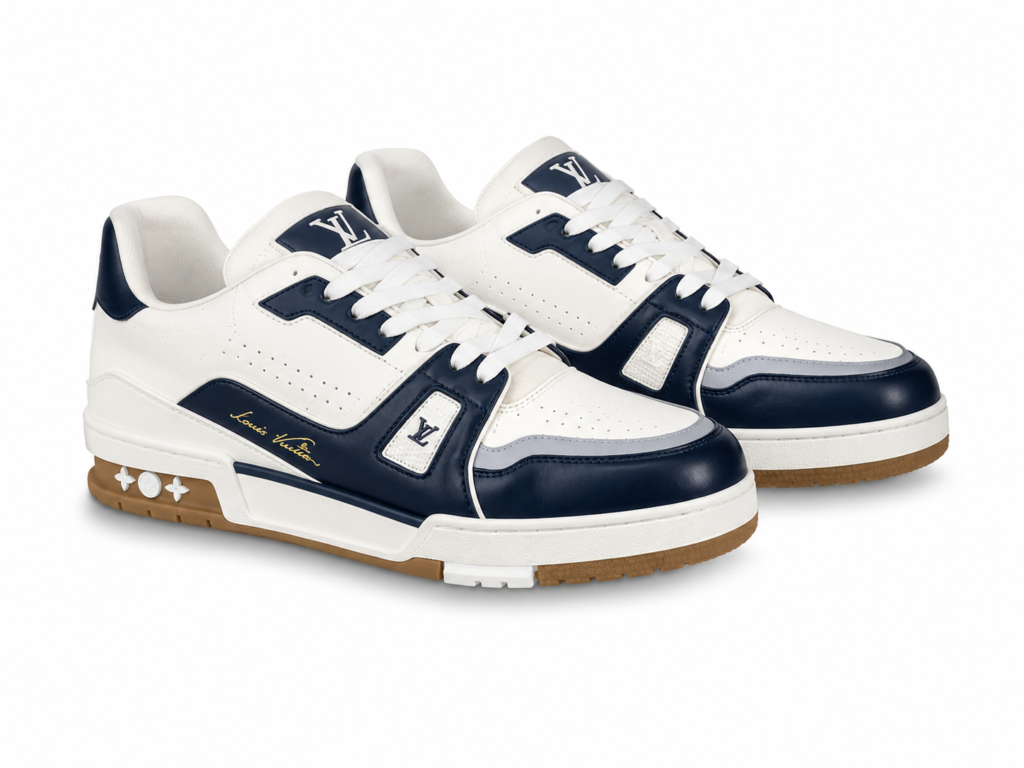 Sneakers Luxury  Navy — Low Top