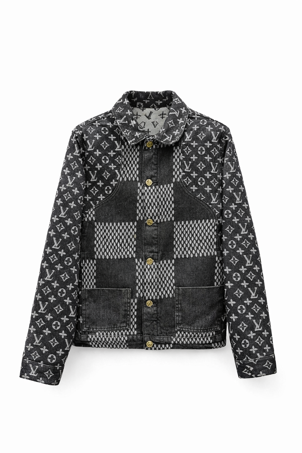 Giacca LV Monogram Scacchiera - Nero/Grigio