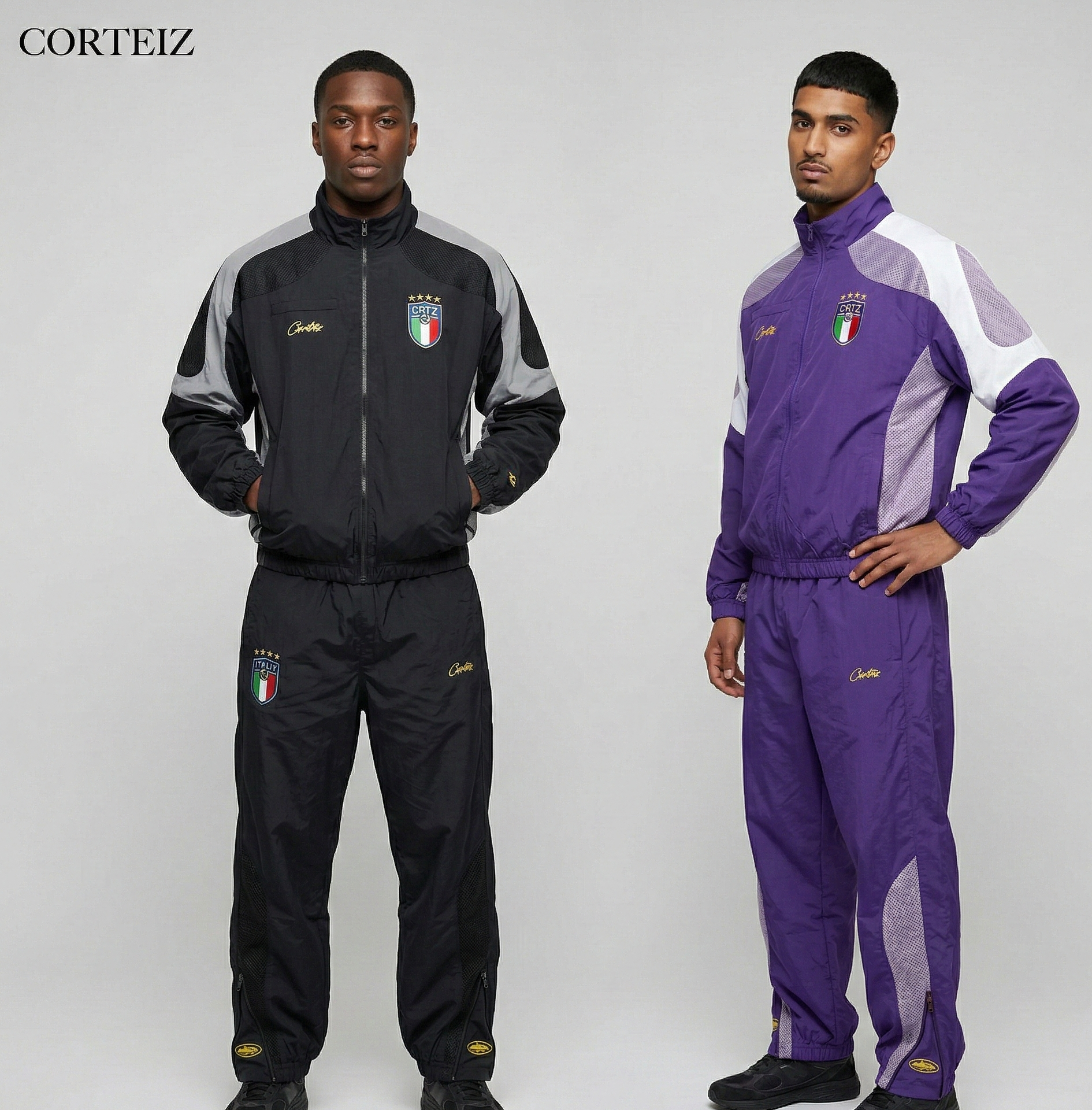Ensemble survêtement Rétro Corteiz x Italie - Veste et Pantalon