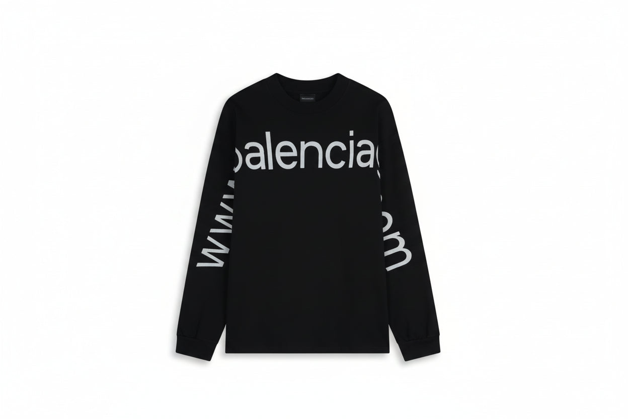 Felpa Balenciaga Logo Grande - Manica Lunga Oversize
