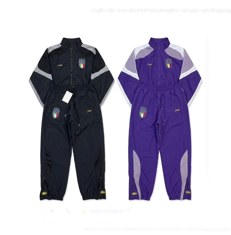 Ensemble survêtement Rétro Corteiz x Italie - Veste et Pantalon