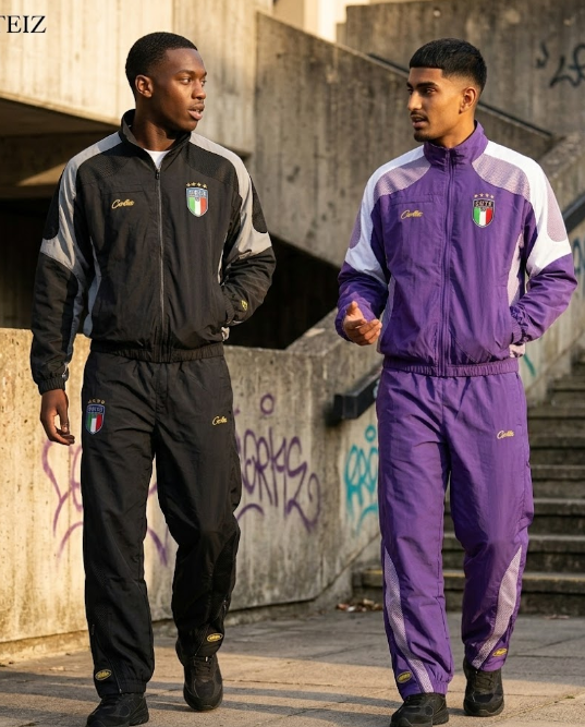 Ensemble survêtement Rétro Corteiz x Italie - Veste et Pantalon
