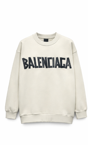 Felpa Balenciaga Logo Bianco - Nero