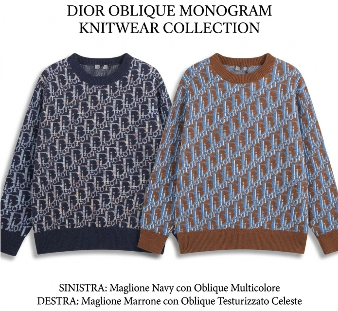Maglione Lana Dior Oblique Monogram