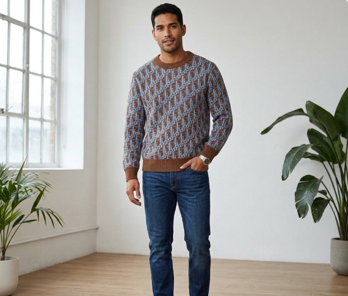 Maglione Lana Dior Oblique Monogram