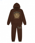 Tuta Spider Web Marrone - Hoodie e Pantaloni Set