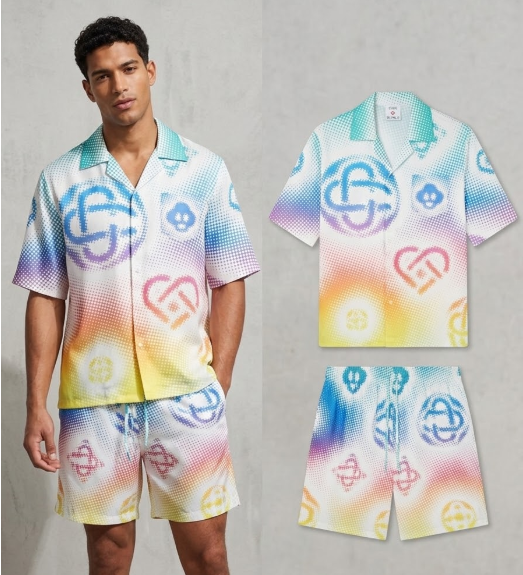 Set Casa Blanca Camicia e Shorts Gradient