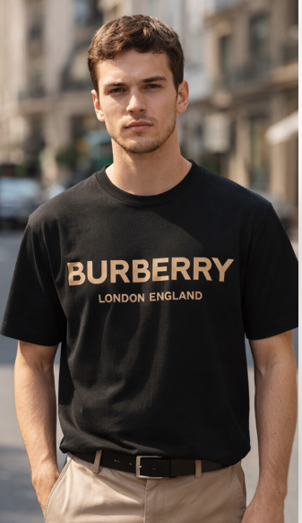 T-Shirt Burberry London England Logo Beige