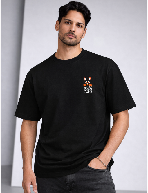 T-Shirt AMI Paris Classic Logo Nera