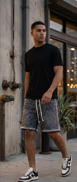 Denim Shorts Crystal – Strass & Perle
