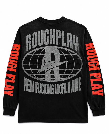Felpa Roughplay Warning Long Sleeve — Tie-Dye