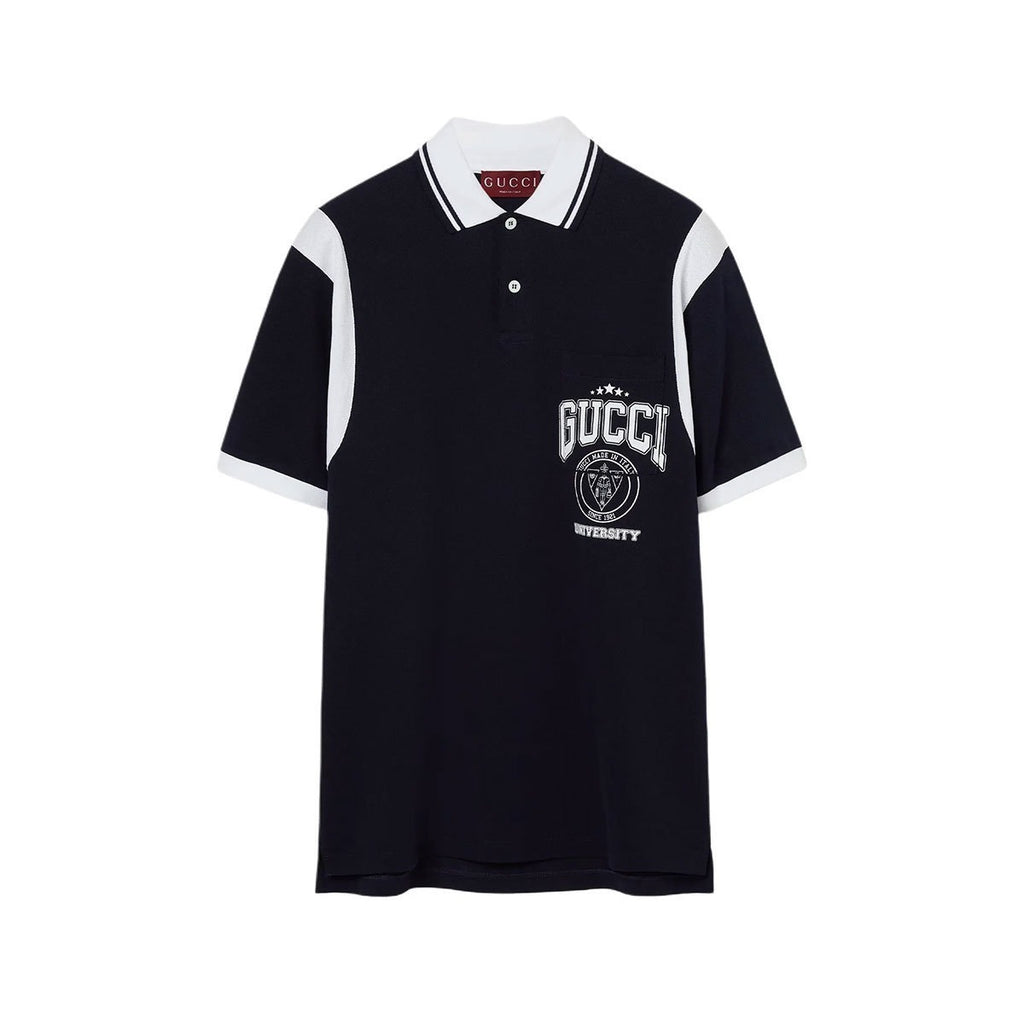 Polo Gucci University Dettagli Bianchi - Nero