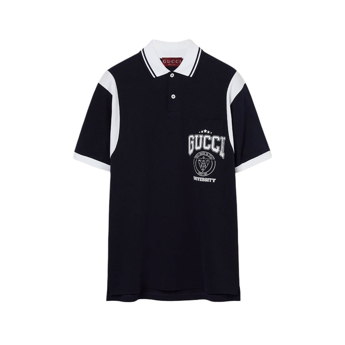 Polo Gucci University Dettagli Bianchi - Nero