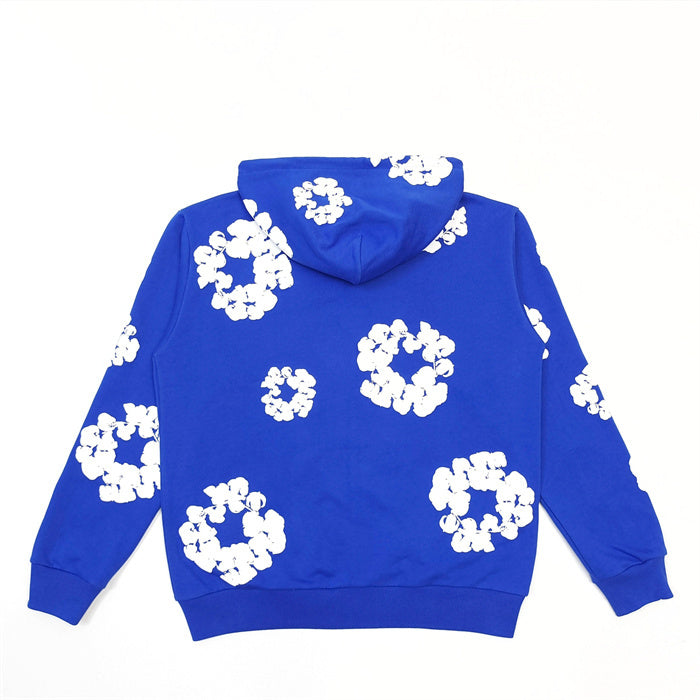 Denim Tears Cotton Wreath Zip Hoodie — Blue