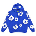 Denim Tears Cotton Wreath Zip Hoodie — Blue