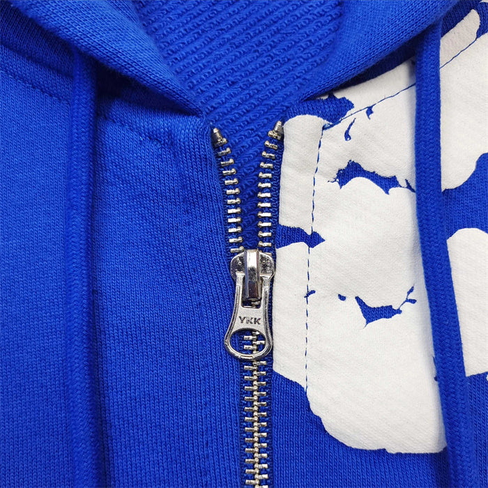 Denim Tears Cotton Wreath Zip Hoodie — Blue