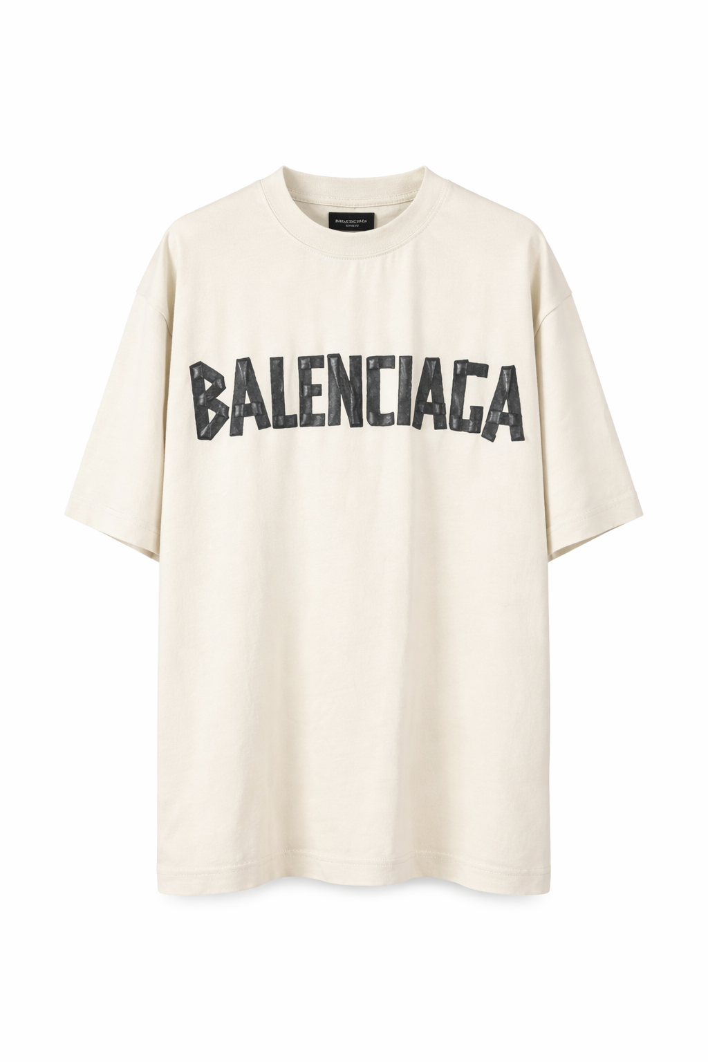 T-Shirt Balenciaga Logo Oversize - Rosa/Nero/Beige