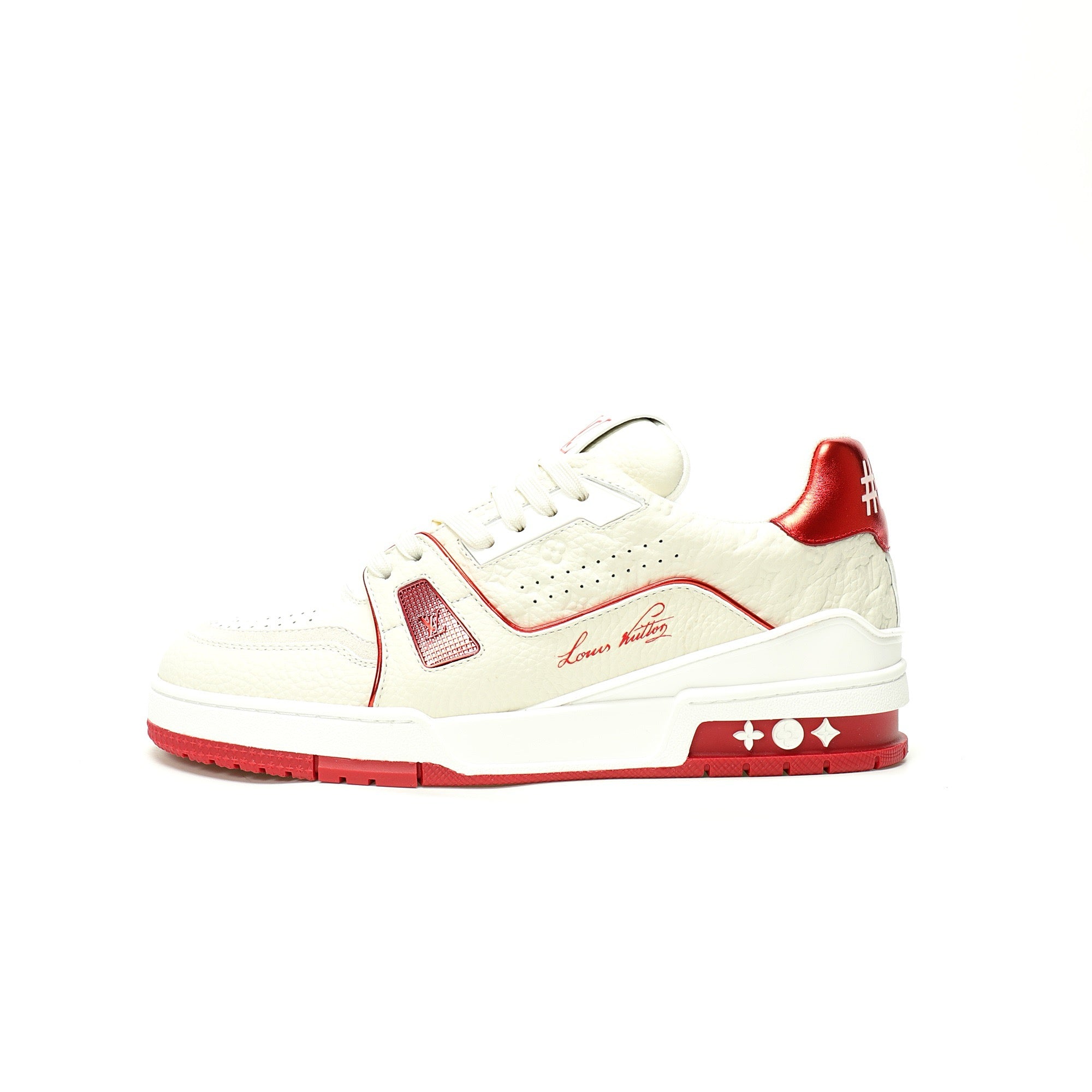 Louis Vuitton LV Trainer Sneaker – White / Red