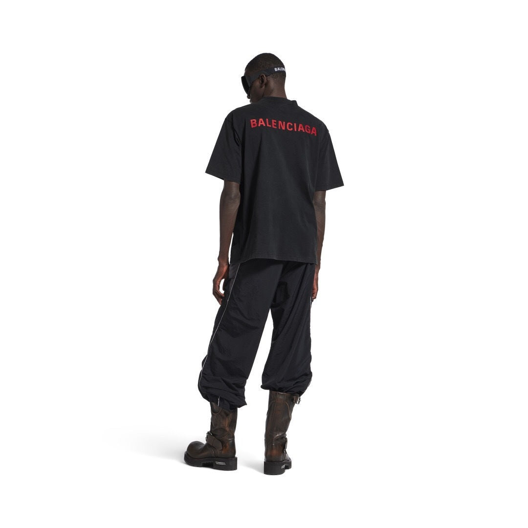 T-shirt Balenciaga Logo  Oversize Nera